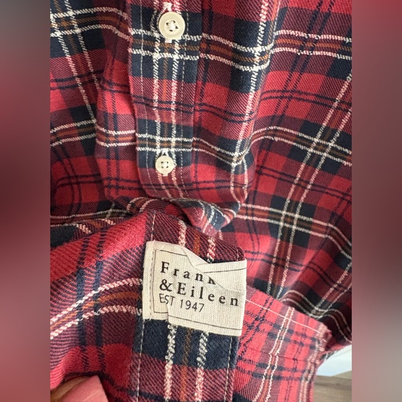 frank and eileen blouse plaid small - Picture 3 of 5